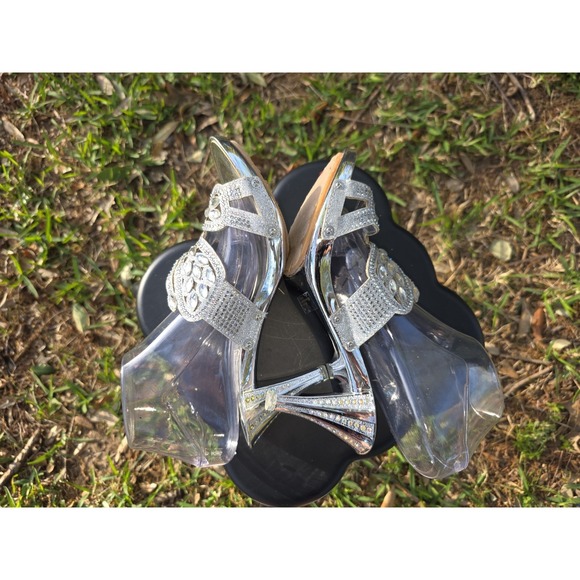 Italina by Summer Cutout Rhinestone Slide Sandals Mule Size 8 - Picture 9 of 12